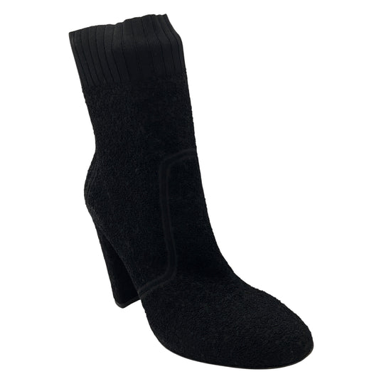Gianvito Rossi Black Stretch Knit Booties