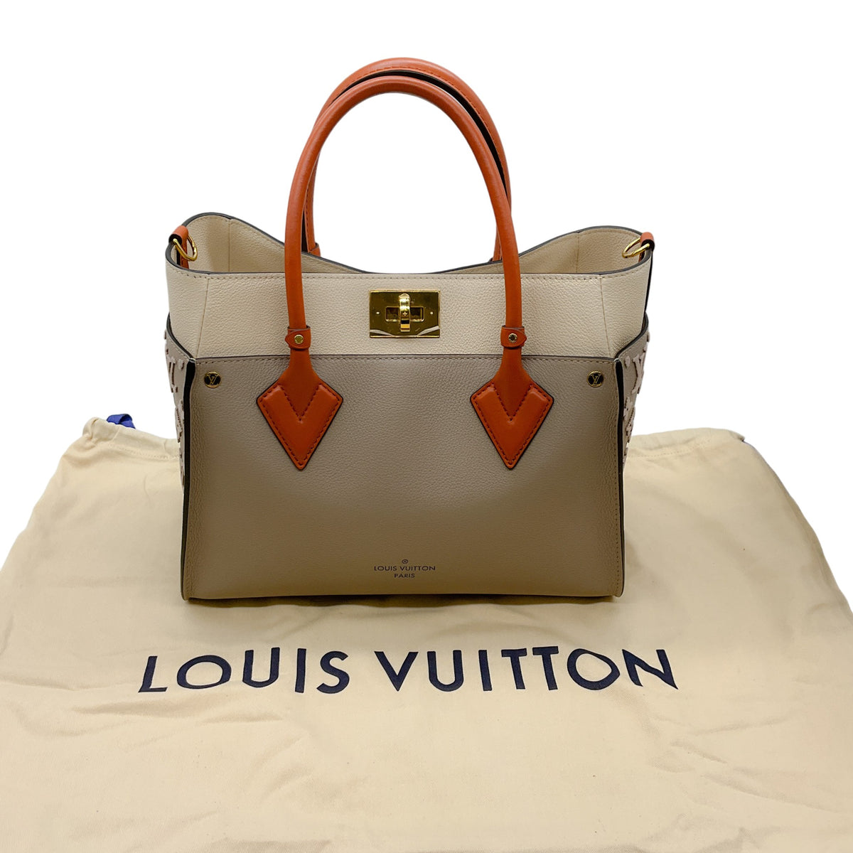 Louis Vuitton Taupe / Ivory On My Side MM Bag