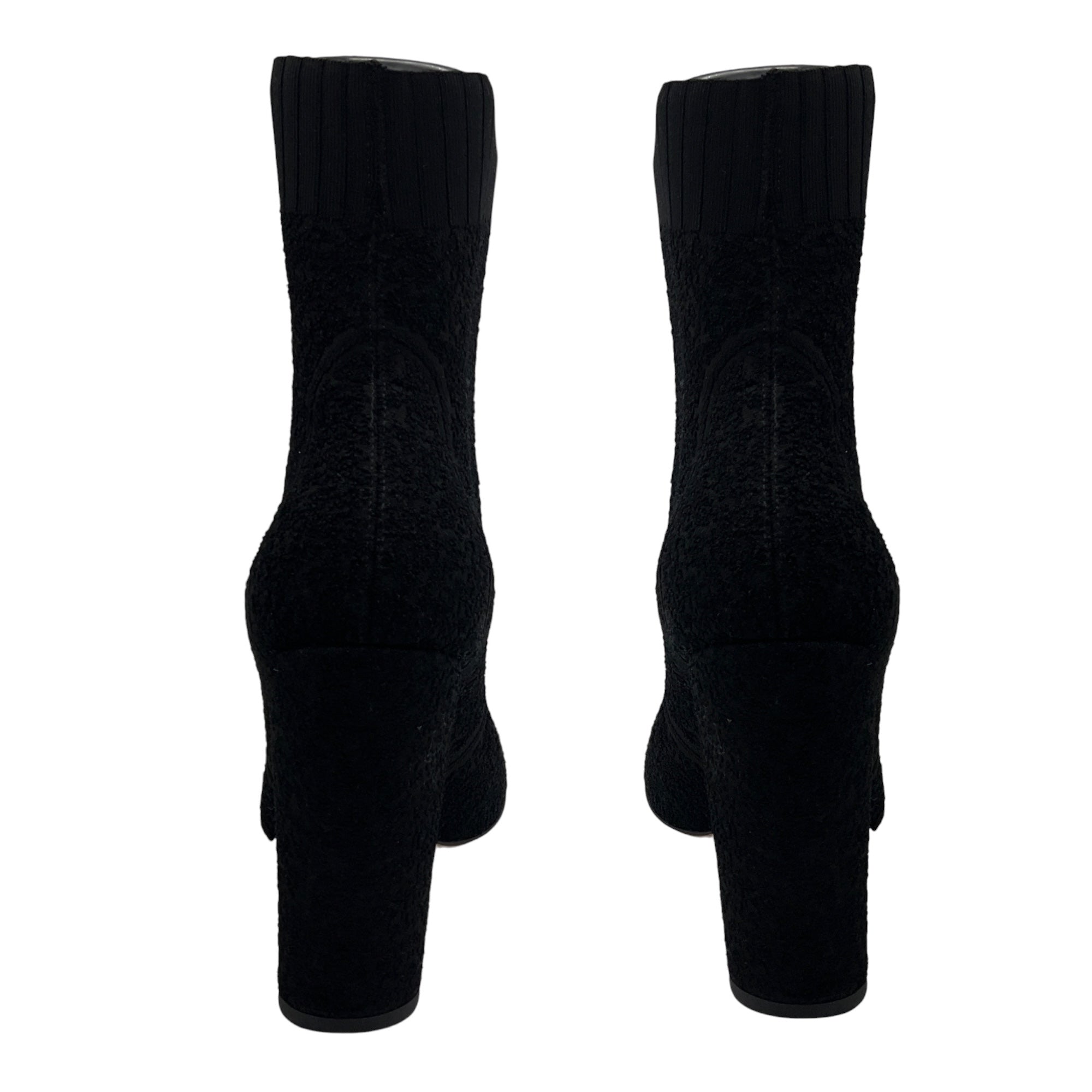 Gianvito Rossi Black Stretch Knit Booties