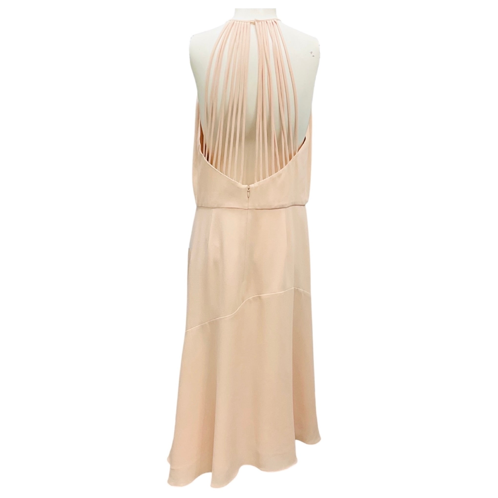 Reiss Blush Pink Crepe Midi Dress