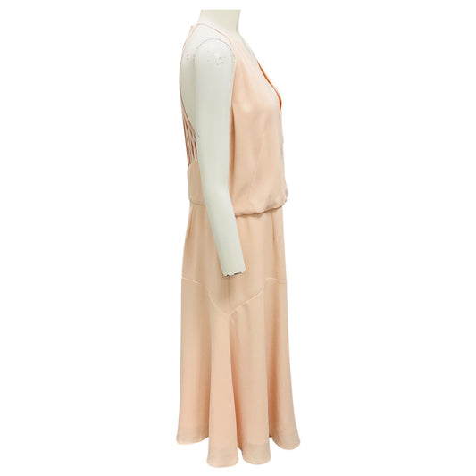 Reiss Blush Pink Crepe Midi Dress