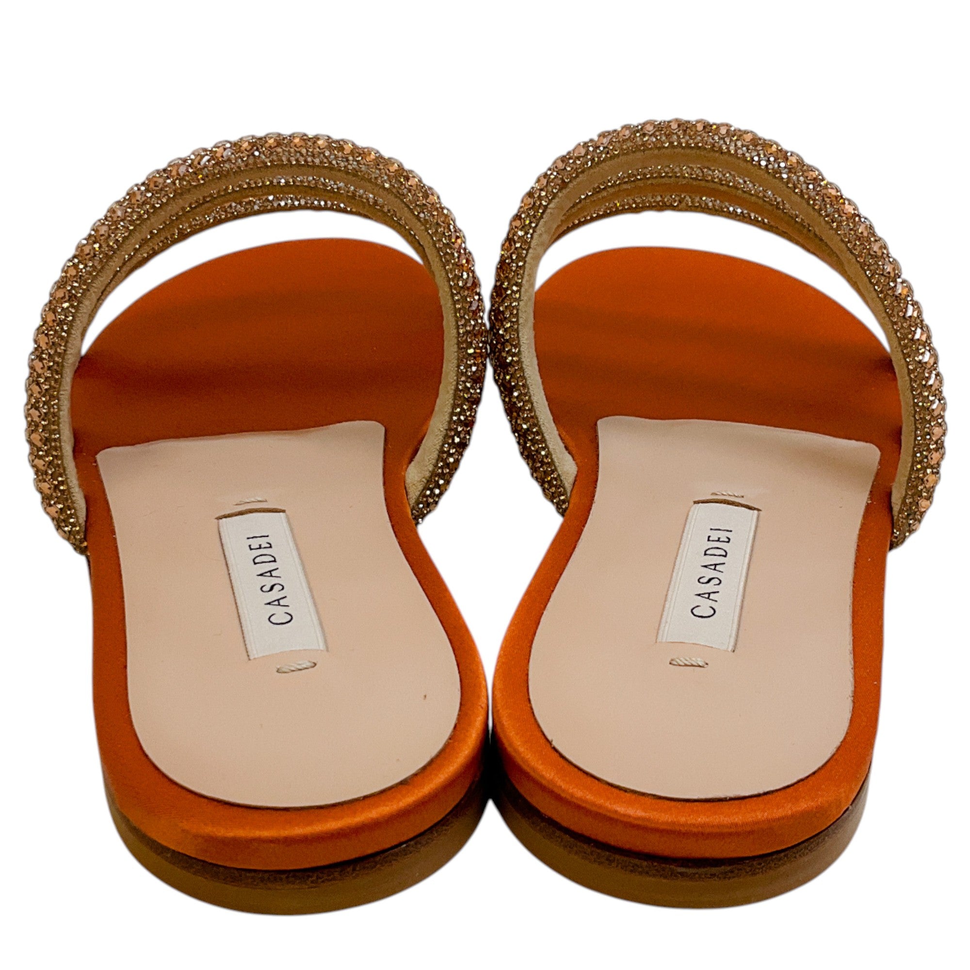 Casadei Honey Topaz Satin Stratosphere Sandals