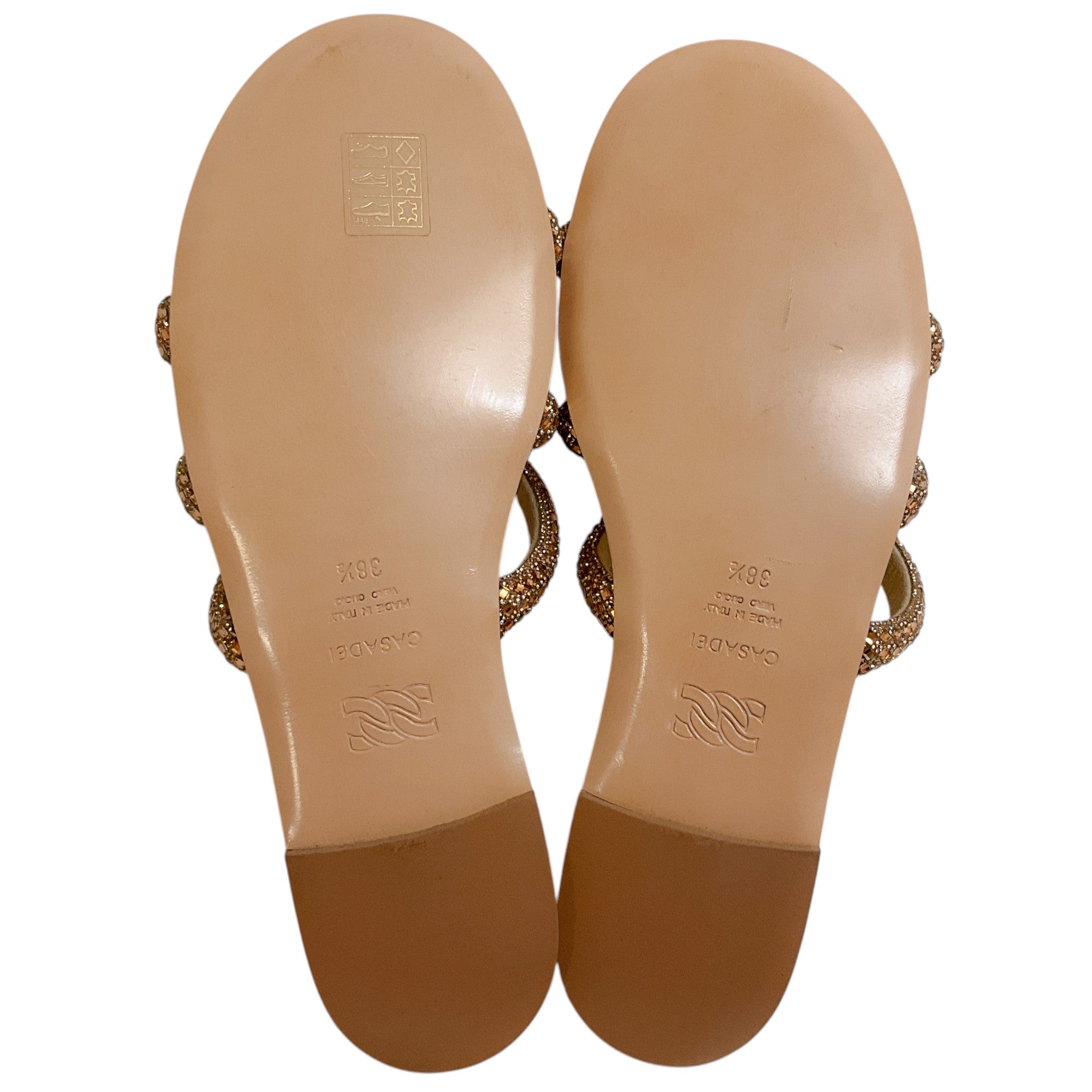 Casadei Honey Topaz Satin Stratosphere Sandals