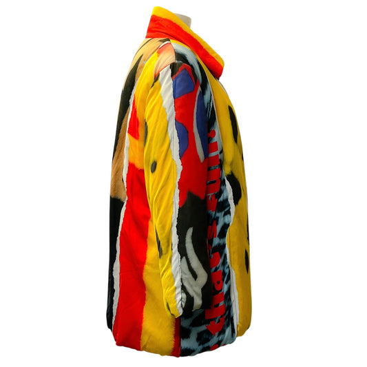 Moschino Yellow Multi Puffer Coat