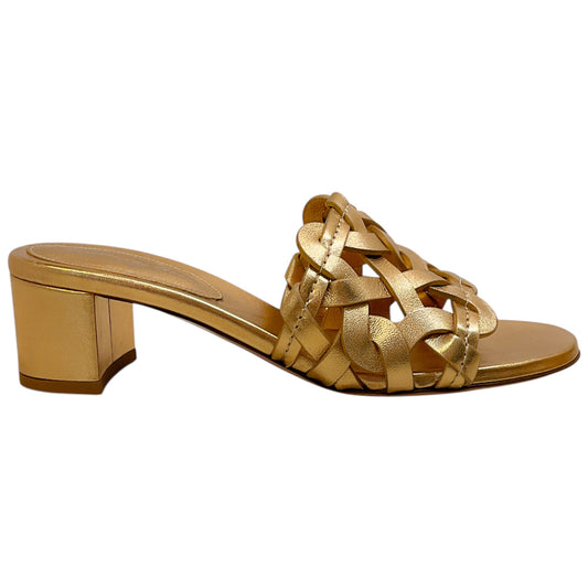 Gianvito Rossi Mekong Gold Leather Amalfi 85 Sandals
