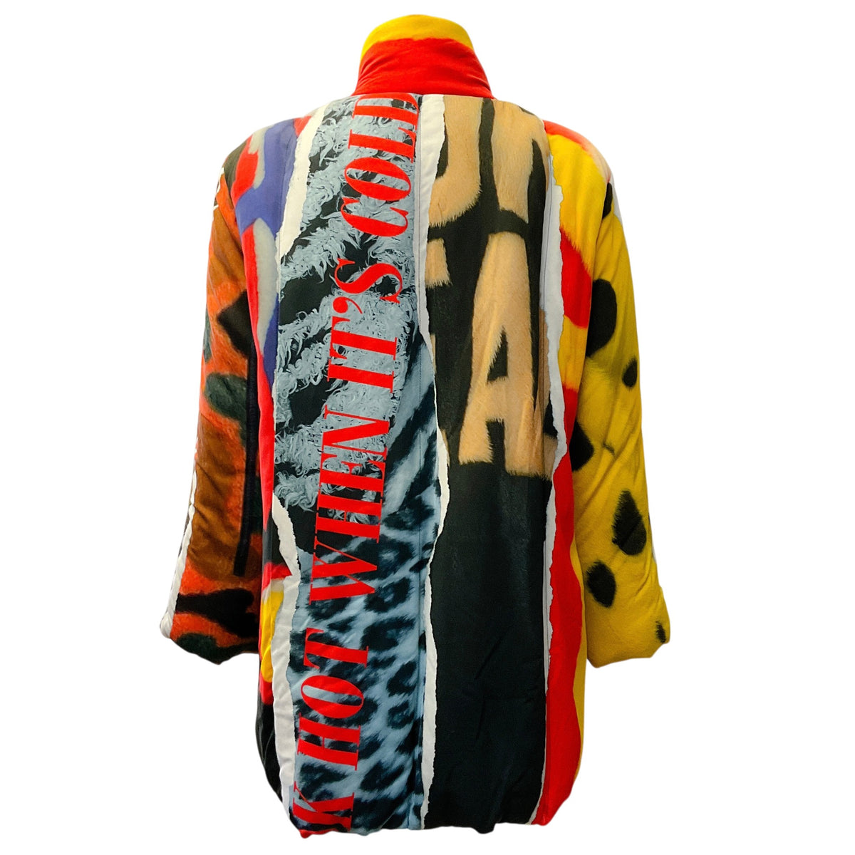 Moschino Yellow Multi Puffer Coat