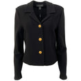 Load image into Gallery viewer, St. John Black Knit Jacket with Gold Buttons
