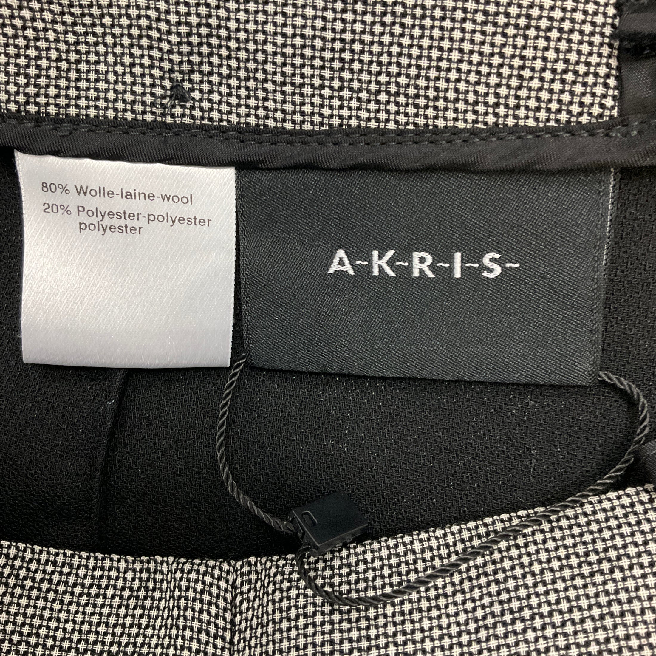 Akris Black / White Wool Trousers / Pants