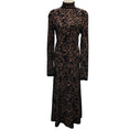 Load image into Gallery viewer, Rachel Comey Black Autumnal Swirl Chenille Jacquard Efete Dress
