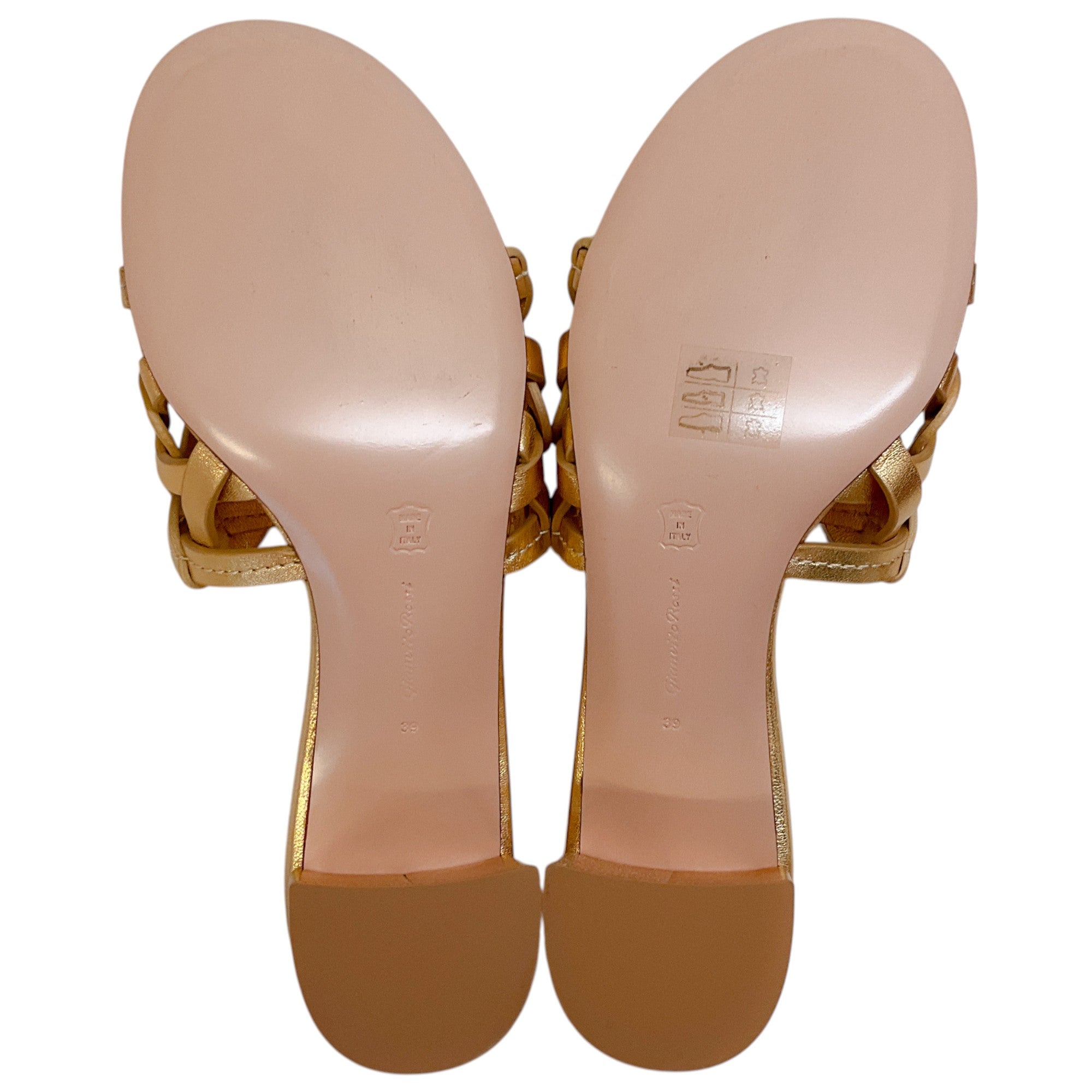 Gianvito Rossi Mekong Gold Leather Amalfi 85 Sandals