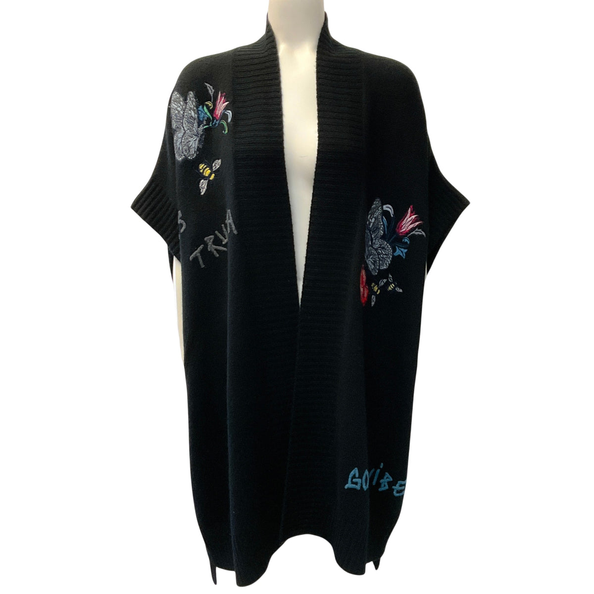 Zadig & Voltaire Black Cashmere Indiany Open Cardigan
