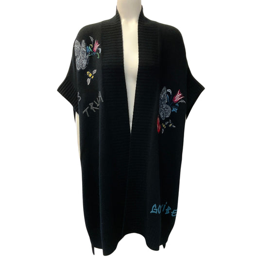 Zadig & Voltaire Black Cashmere Indiany Open Cardigan
