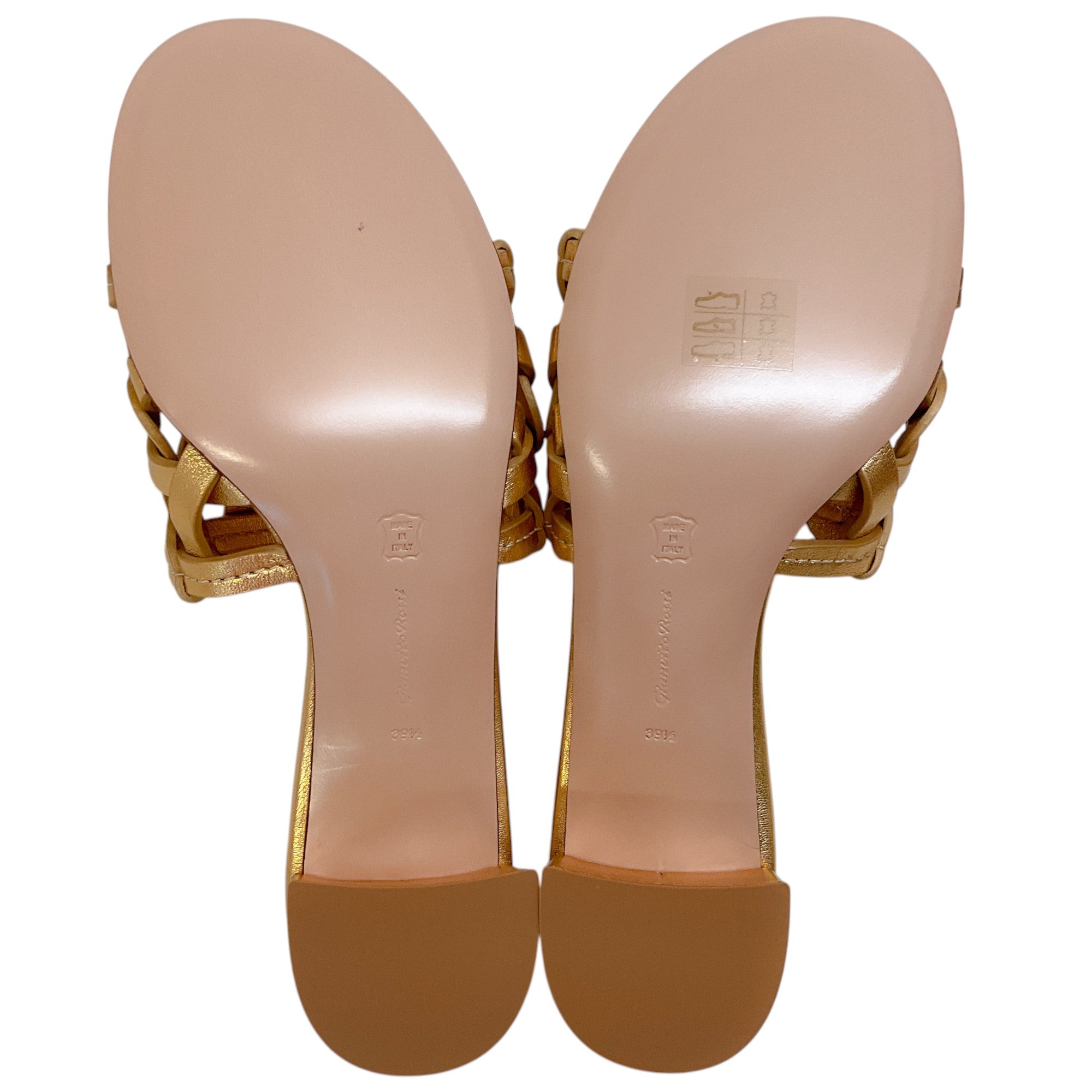 Gianvito Rossi Mekong Gold Leather Amalfi 85 Sandals