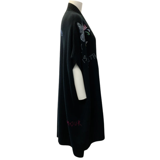Zadig & Voltaire Black Cashmere Indiany Open Cardigan