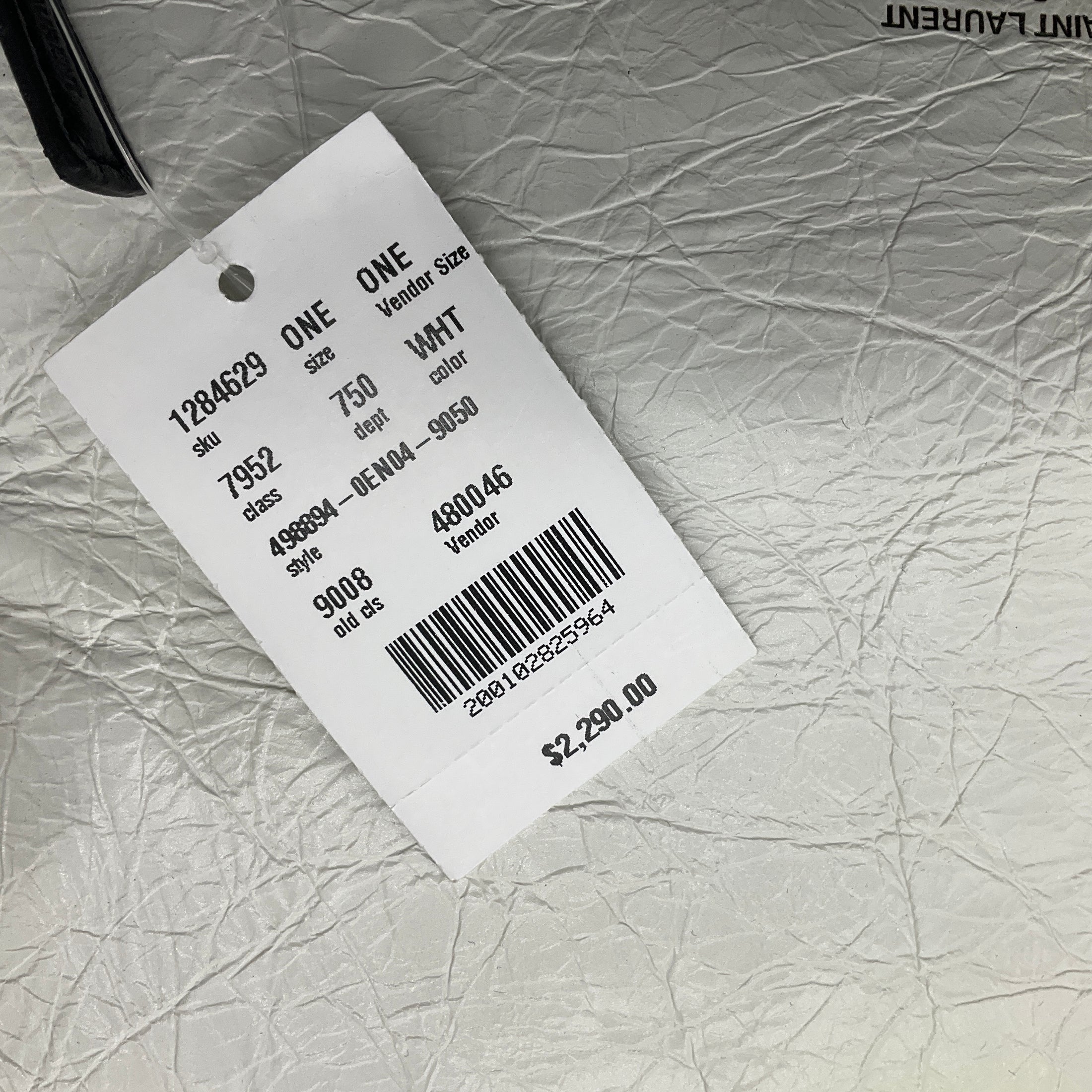 Saint Laurent White Medium Crinkled Calfskin Niki Shoulder Bag