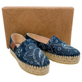 Load image into Gallery viewer, Etro Dark Blue Floral Denim Espadrilles
