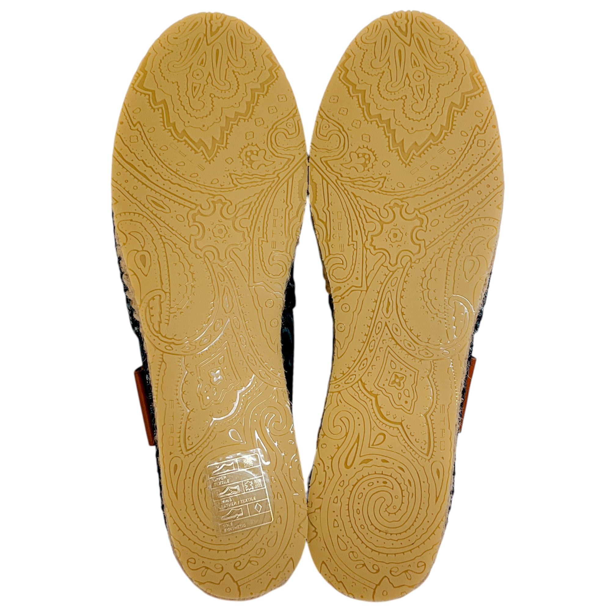 Etro Dark Blue Floral Denim Espadrilles