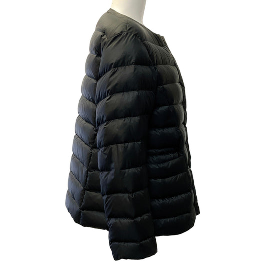 Jil Sander Black Collarless Puffer Jacket