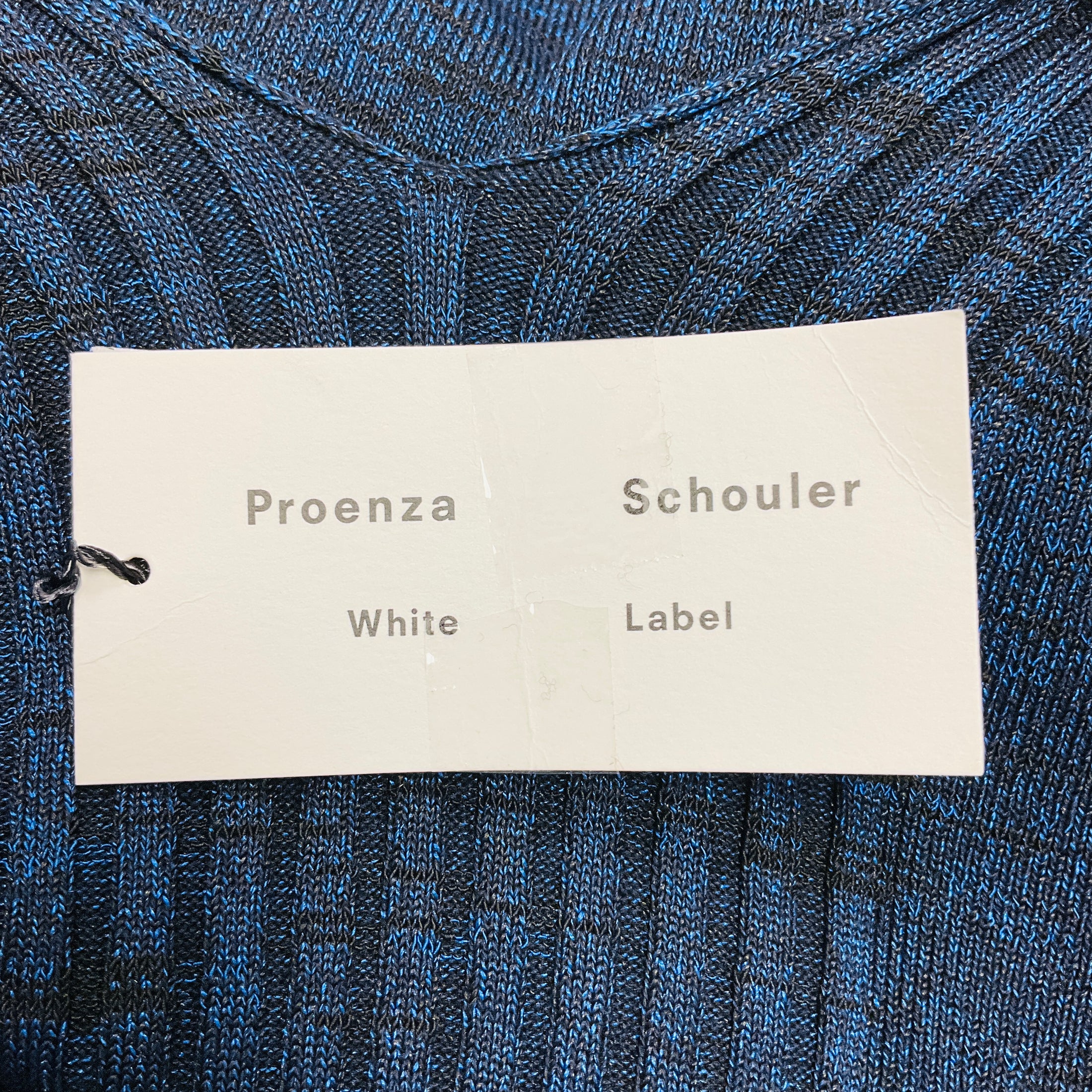 Proenza Schouler Blue Melange Rib V-Neck Top