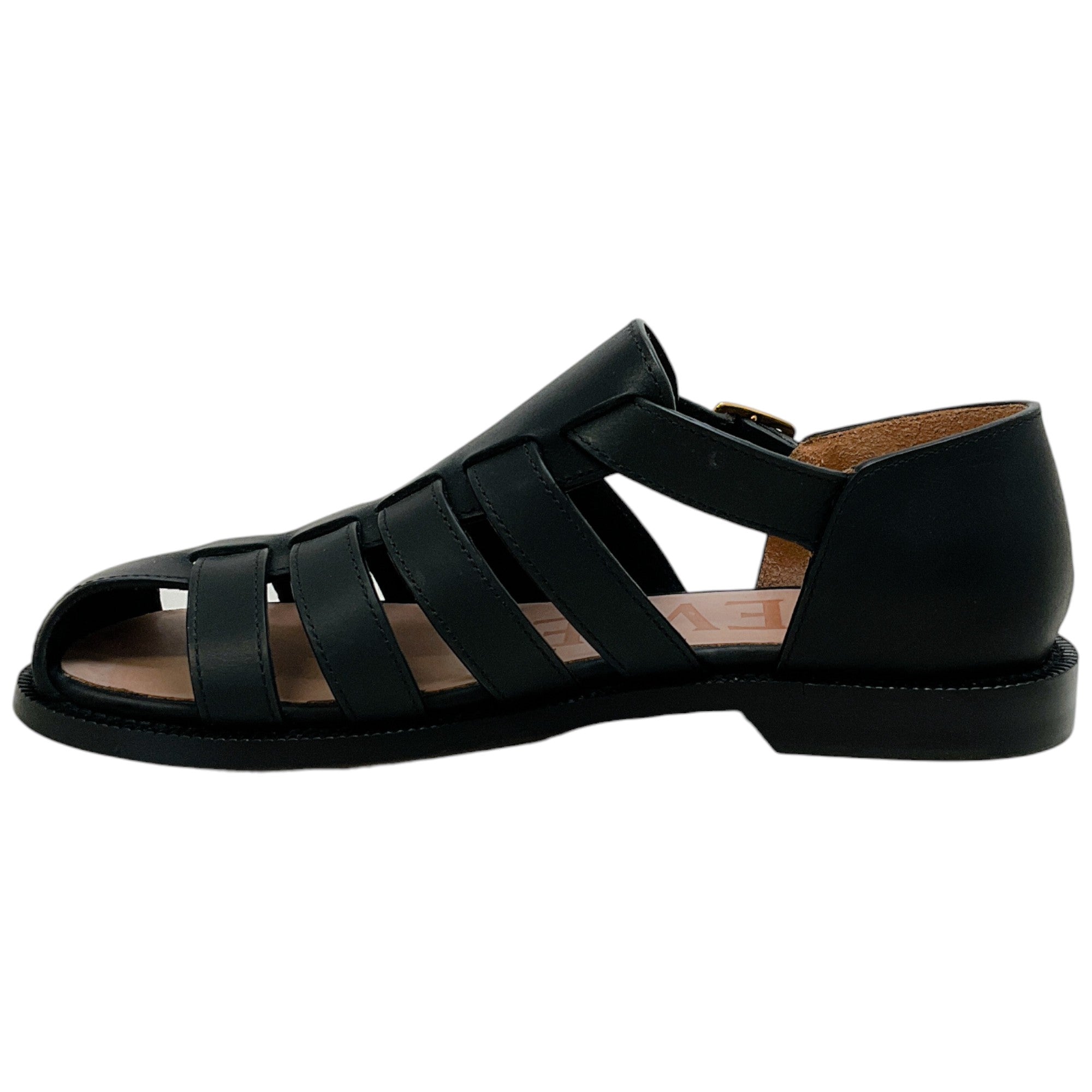 Loewe Black Leather Campo Sandals