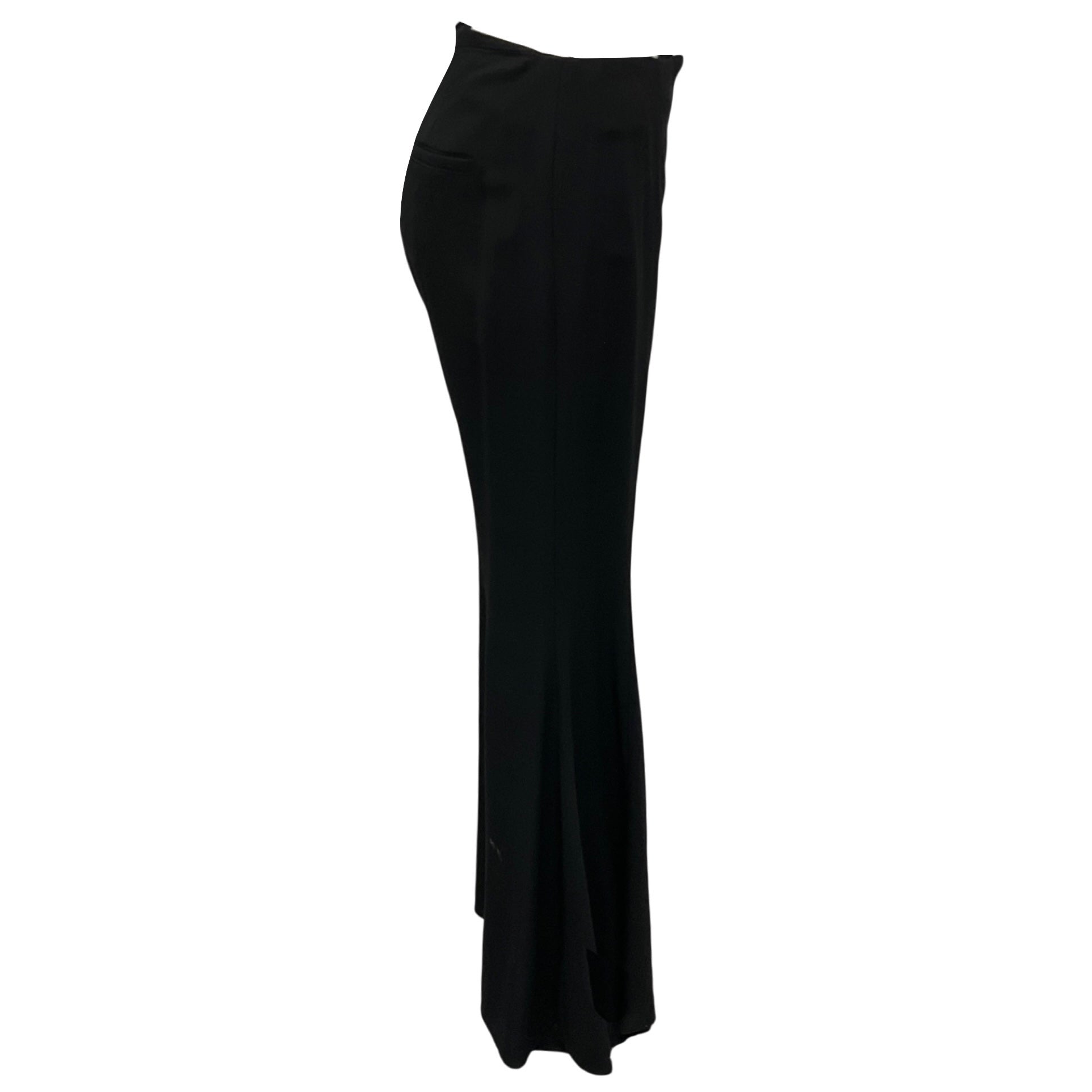 Proenza Schouler Black Viscose Suiting Wide Leg Pants