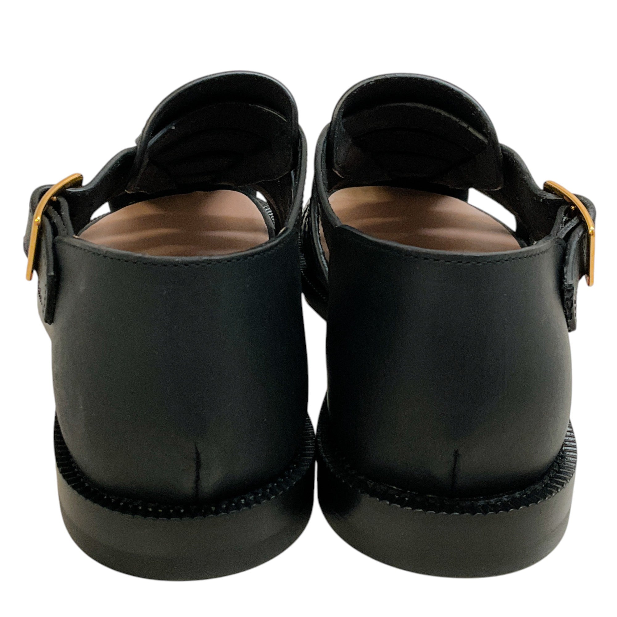 Loewe Black Leather Campo Sandals