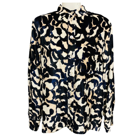 forte_forte Ink Multi Le Stampe Velvet Shirt Blouse