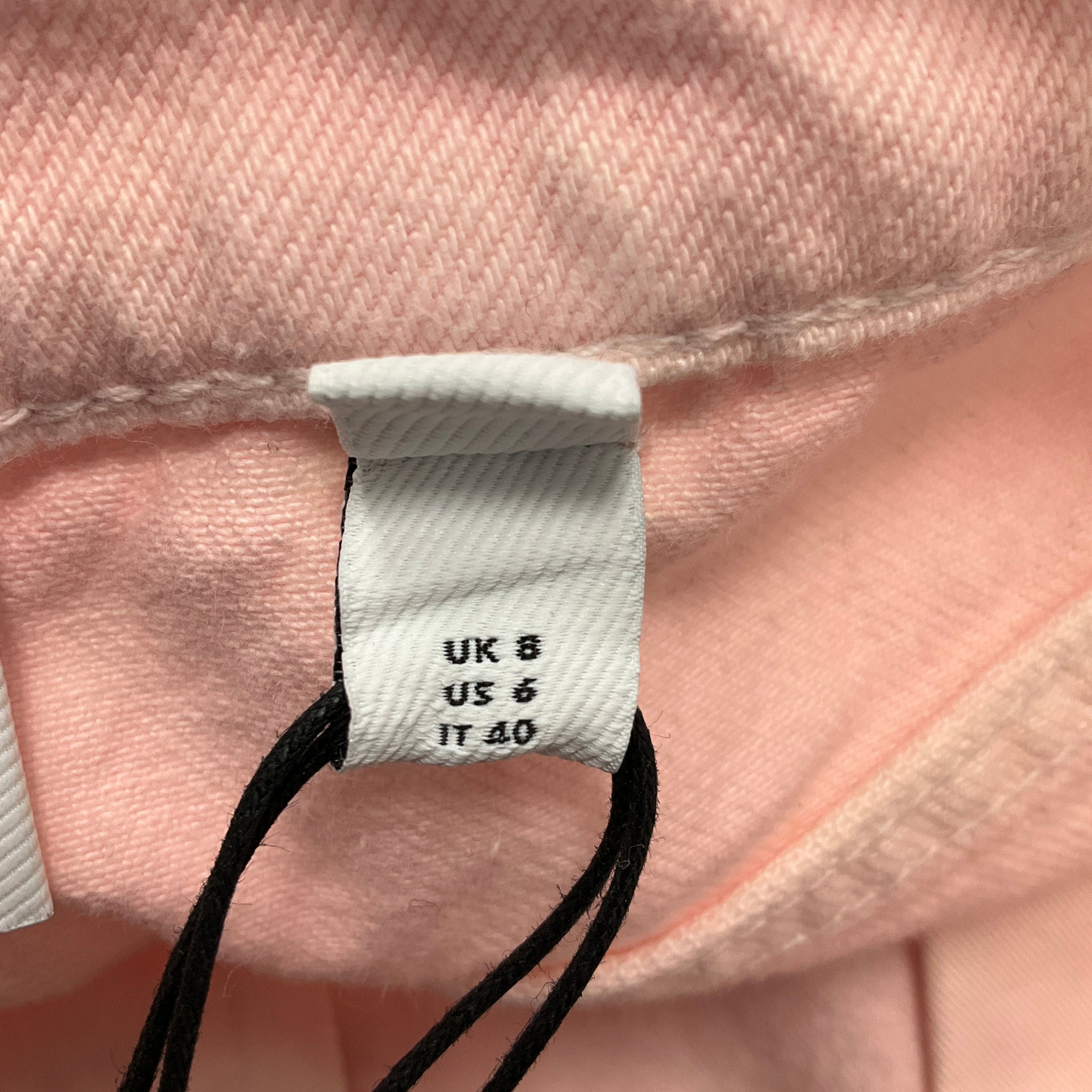 Burberry Pale Pink Logo Patch Flared Cotton Jeans