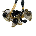 Load image into Gallery viewer, Marni Black / Gold Mesh Chainmail Ribbon Necklace
