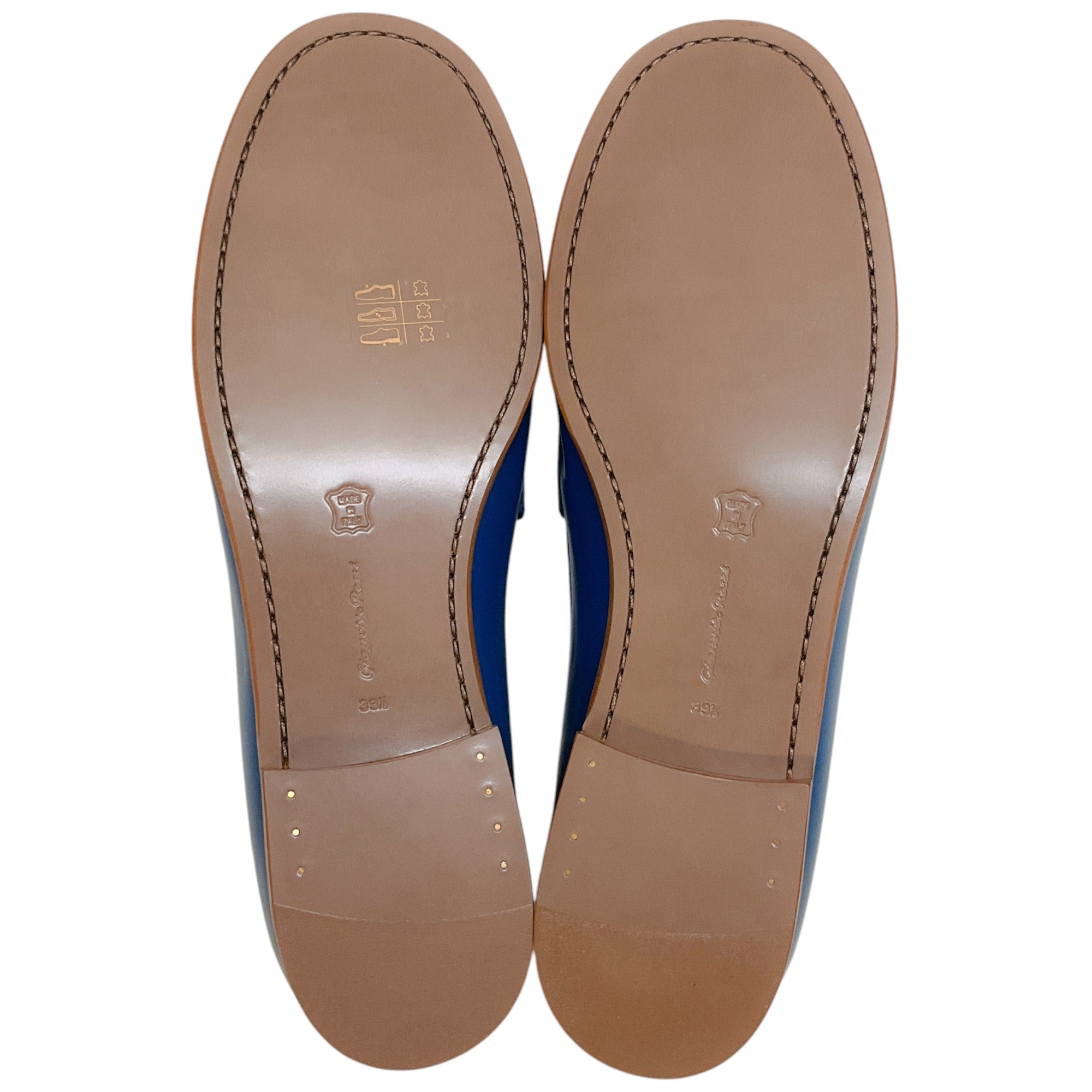 Gianvito Rossi Blue Patent Leather Georgie Loafers