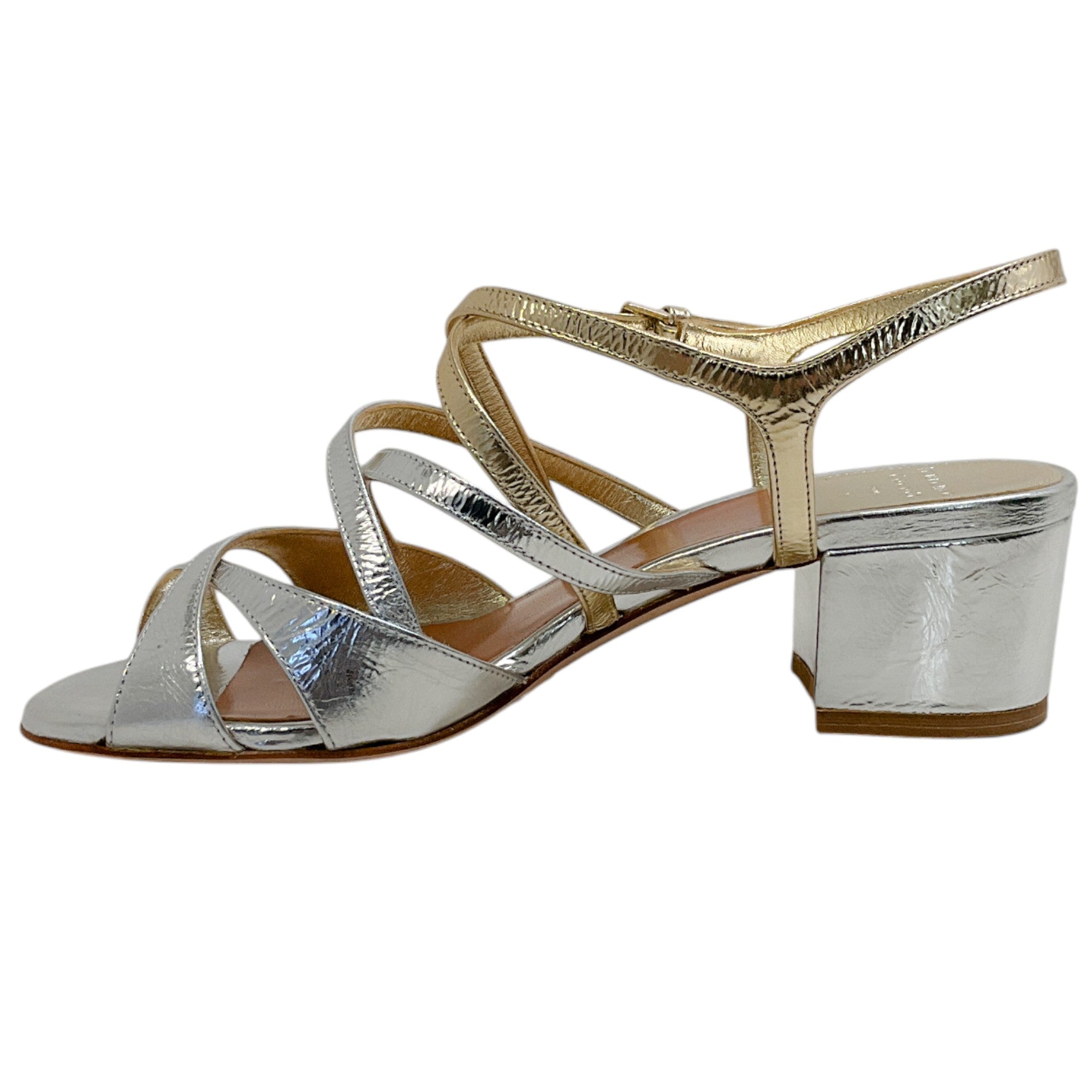Laurence Dacade Silver / Gold Metallic Janet Sandals