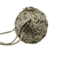 Load image into Gallery viewer, Judith Leiber Silver Crystal Faberge Egg Minaudiere
