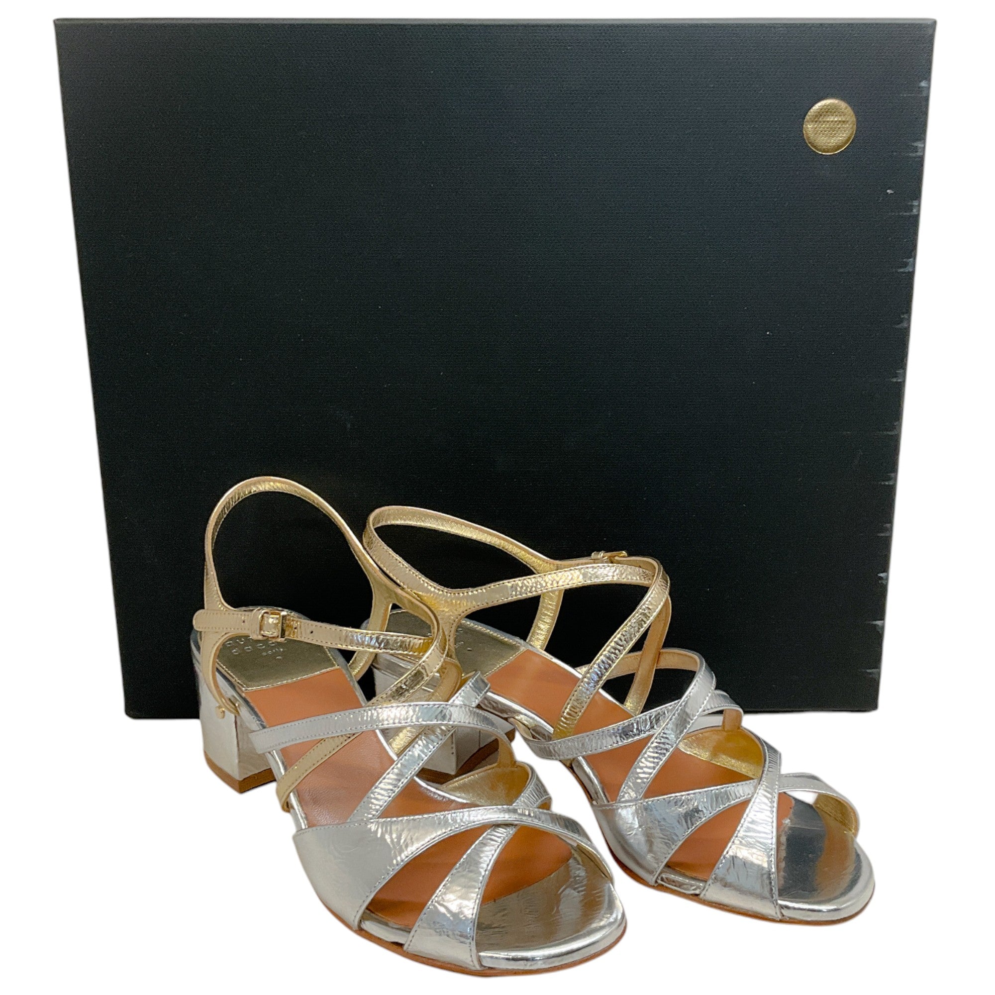Laurence Dacade Silver / Gold Metallic Janet Sandals