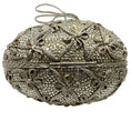 Load image into Gallery viewer, Judith Leiber Silver Crystal Faberge Egg Minaudiere
