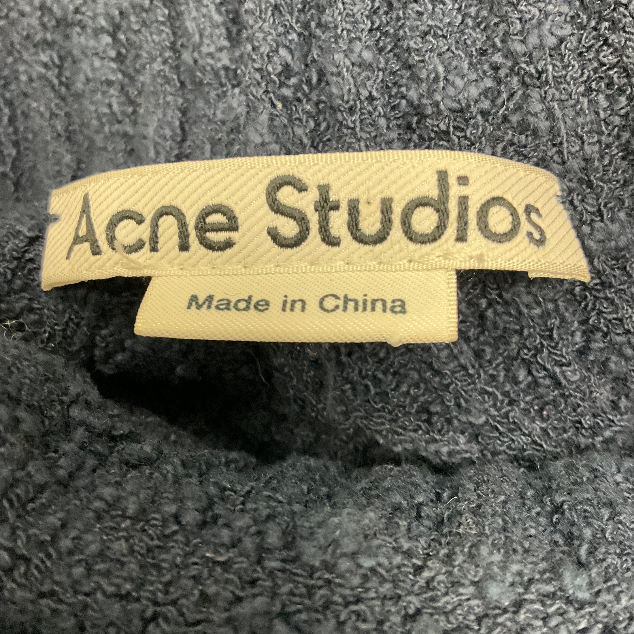 Acne Studios Navy Blue Kennice Long Sleeved Ribbed Knit Midi Dress