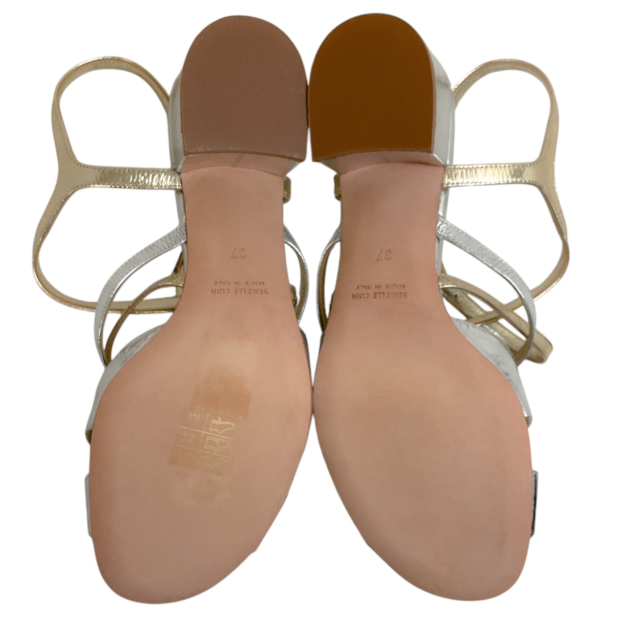 Laurence Dacade Silver / Gold Metallic Janet Sandals