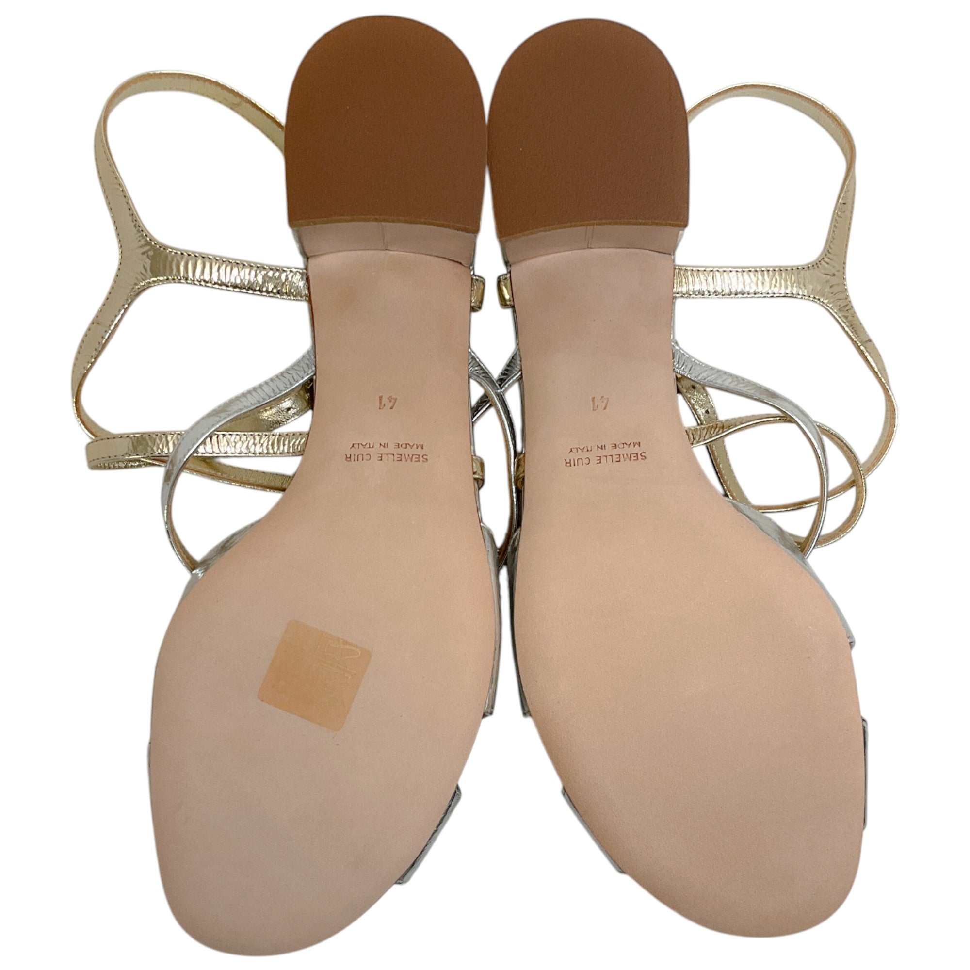 Laurence Dacade Silver / Gold Metallic Janet Sandals