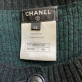 Load image into Gallery viewer, Chanel Dark Green Wool and Cashmere Knit Cardigan Sweater
