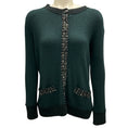 Load image into Gallery viewer, Chanel Dark Green Wool and Cashmere Knit Cardigan Sweater
