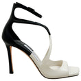 Load image into Gallery viewer, Jimmy Choo Latte / Black Leather Azia 95 Sandals
