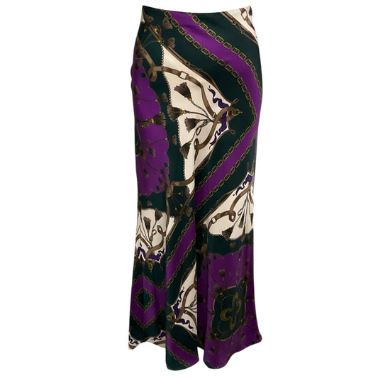 Veronica Beard Pine Multi Clover Midi Skirt