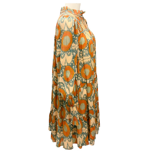 Ulla Johnson Orange Multi Nimbus Print Kamila Dress
