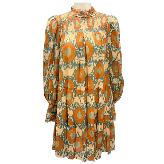 Ulla Johnson Orange Multi Nimbus Print Kamila Dress