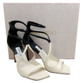 Load image into Gallery viewer, Jimmy Choo Latte / Black Leather Azia 95 Sandals

