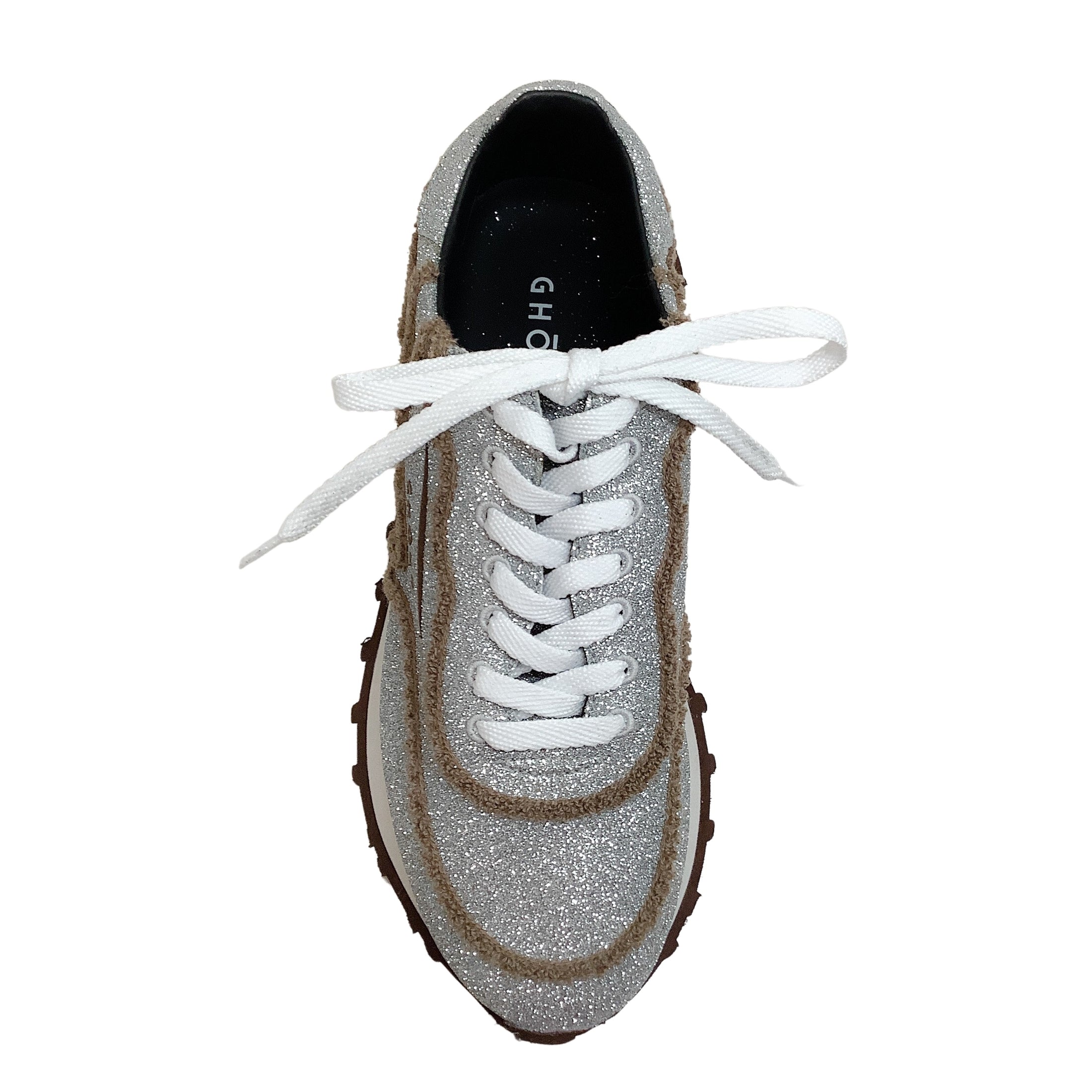 Ghoud Silver / Brown Sponge Glitter Sneakers