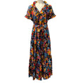 Load image into Gallery viewer, La DoubleJ Multi Silk Ruffled Midi Dress

