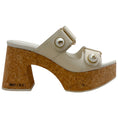 Load image into Gallery viewer, Jimmy Choo Latte Leather Fayence Cork Wedge Sandals

