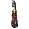 Load image into Gallery viewer, La DoubleJ Multi Silk Ruffled Midi Dress
