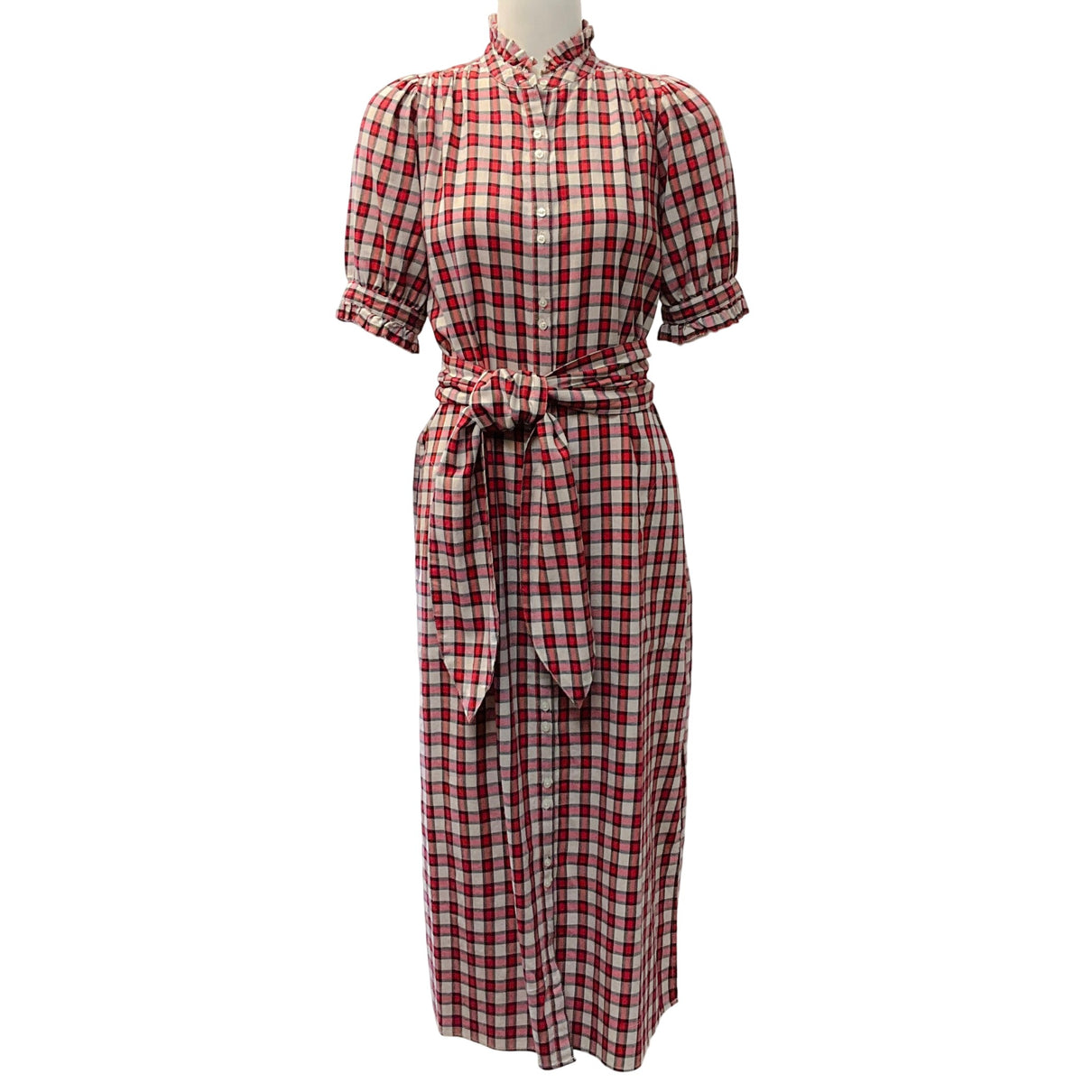 The Great Red / Ivory Picnic Plaid Cedar Dress
