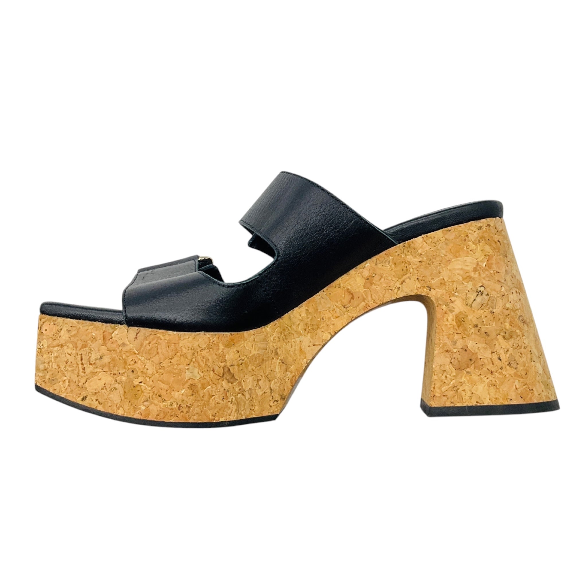 Jimmy Choo Black Fayence 95mm Leather Platform Sandals